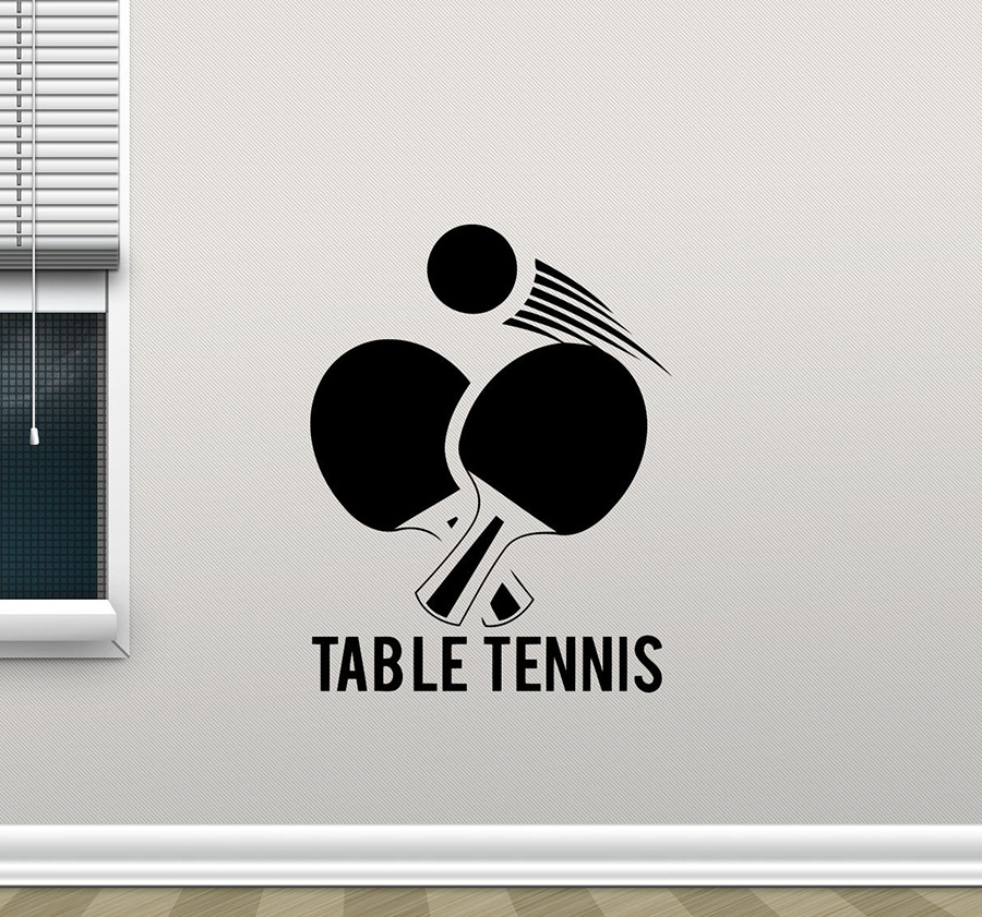 Table Tennis Dimension - Tennis Da tavolo Da Parete Sticker